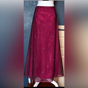 dELiA*s Y2K Mesh FairyGrunge Whimsigoth Floral Beads DarkPink/Black Vintage 9/10